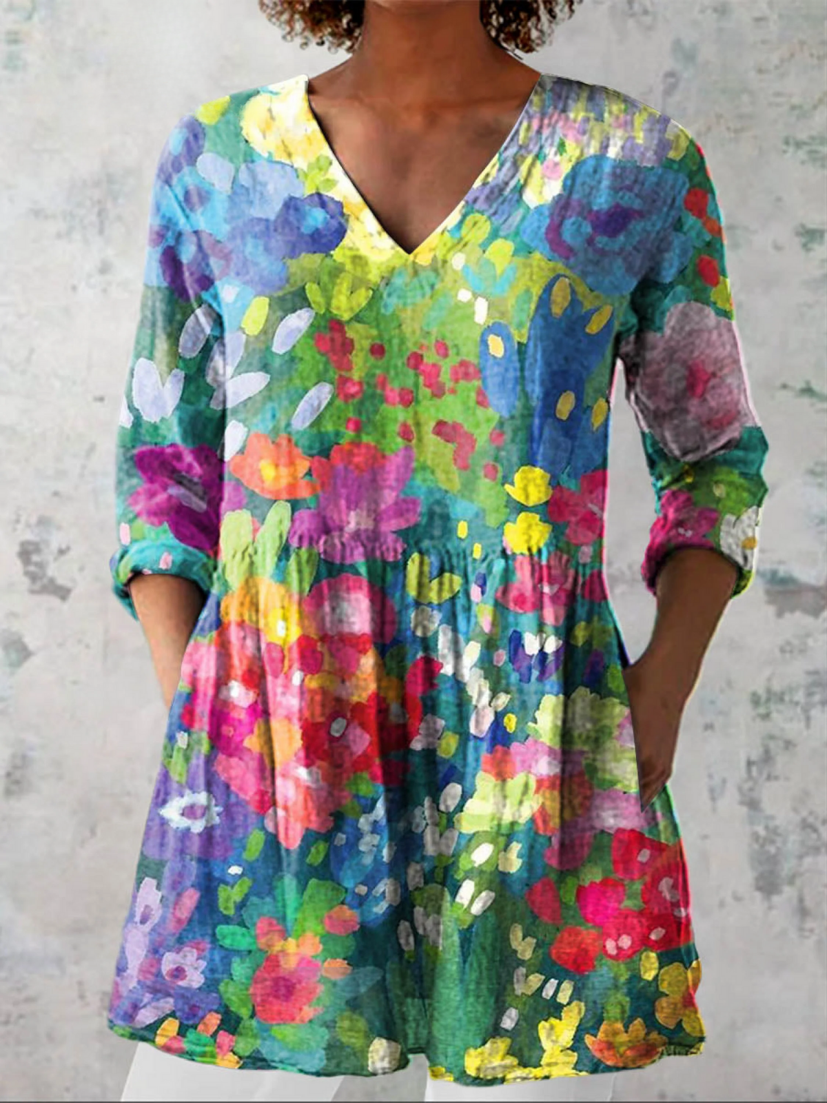 Christine | Blouse Fluide Décolleté V