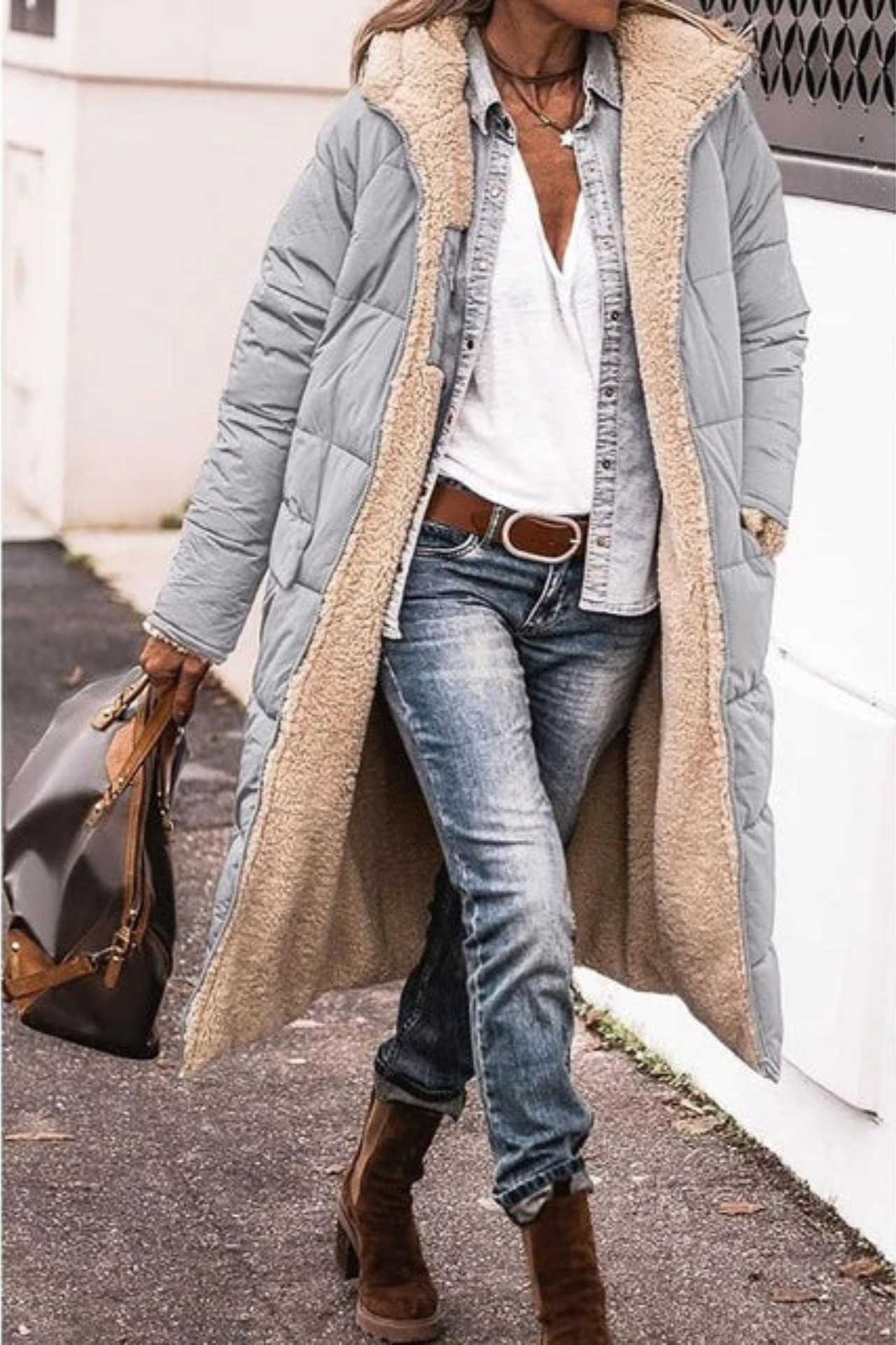 Anny - Manteau Réversible Élégant