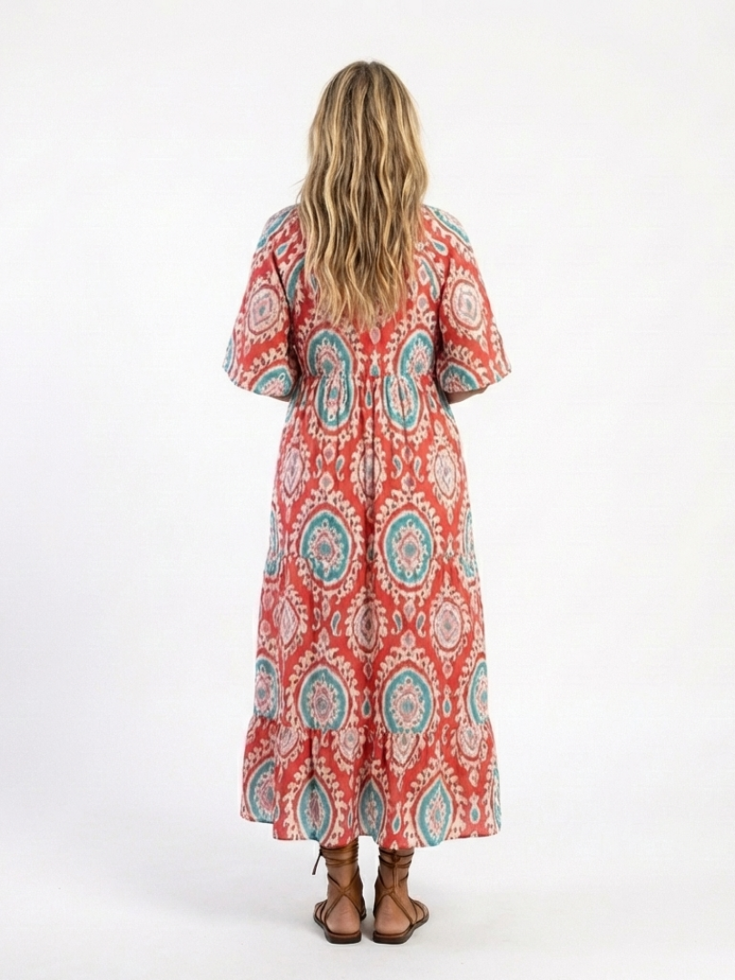 Sienna | Robe Maxi Bohème Imprimé Ethnique