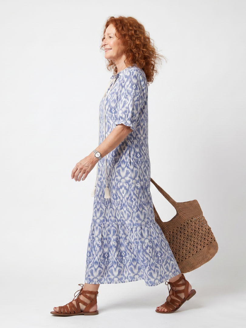 Nicole | Robe Midi Fluide Imprimée