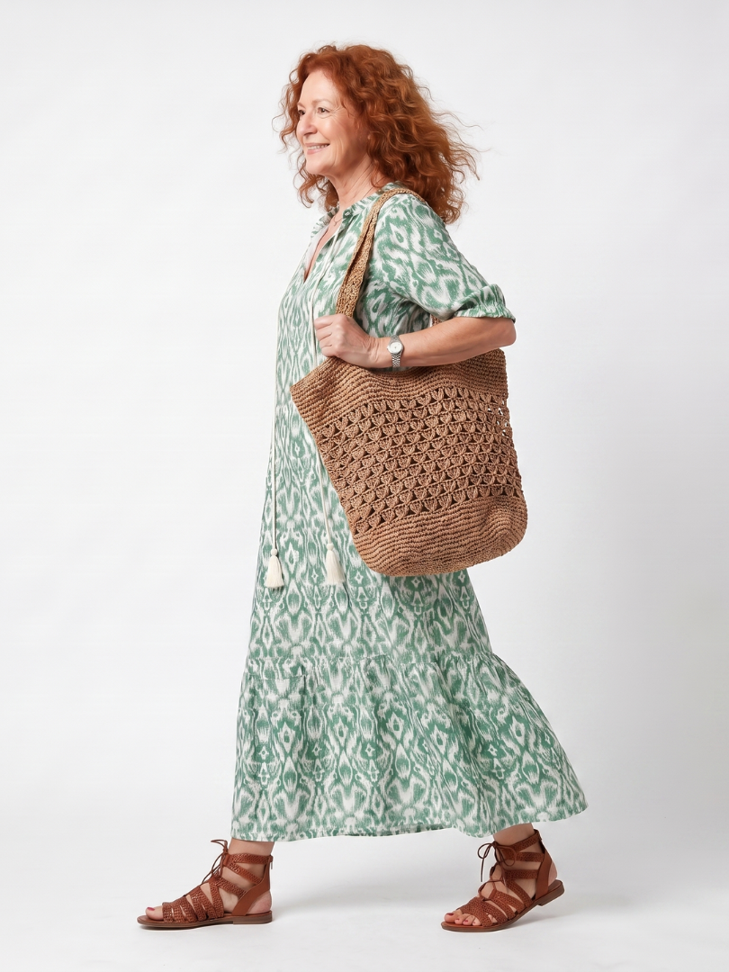 Florence | Robe Midi Bohème à Pompons
