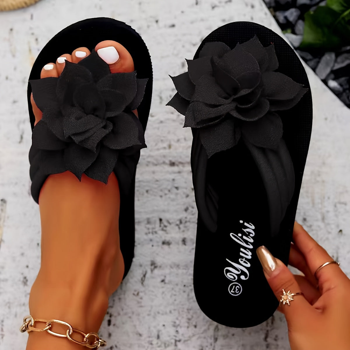 Livia | Sandales Fleur Élégante