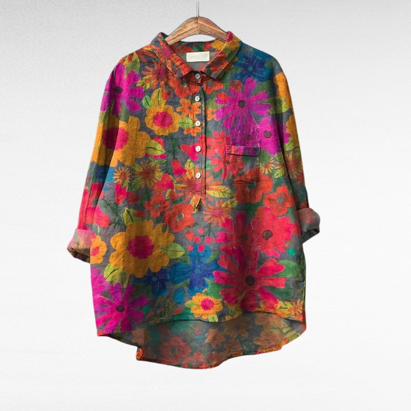 Amandine | Blouse Florale Vibrante