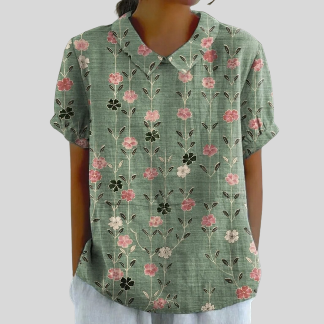 Amandine | Blouse Florale Verticale