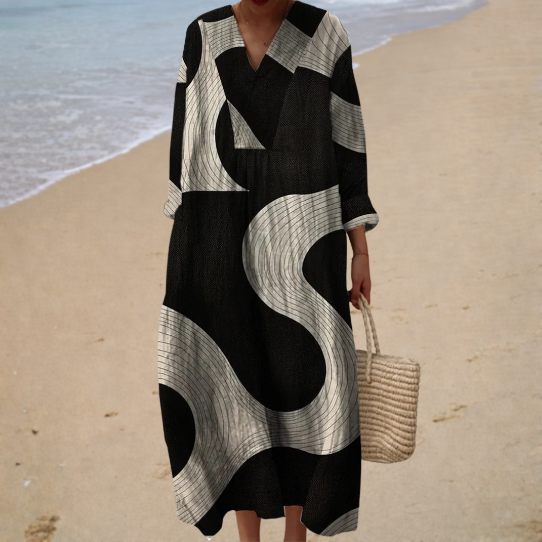 Isaline | Robe Longue Graphique