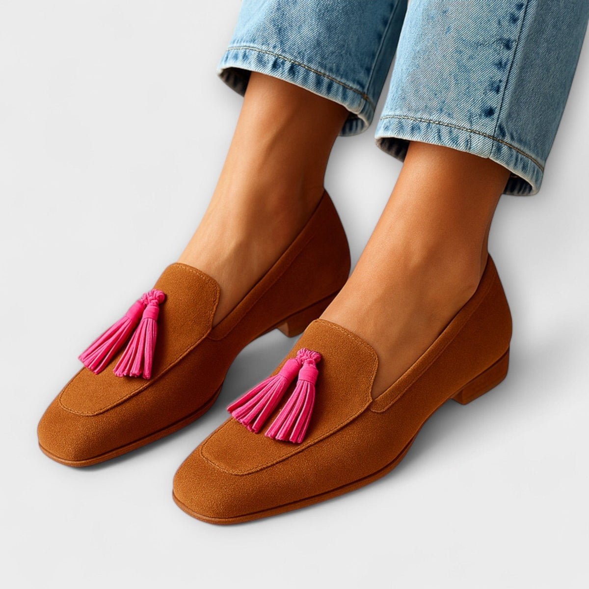 Sophie | Mocassins Daim Camel