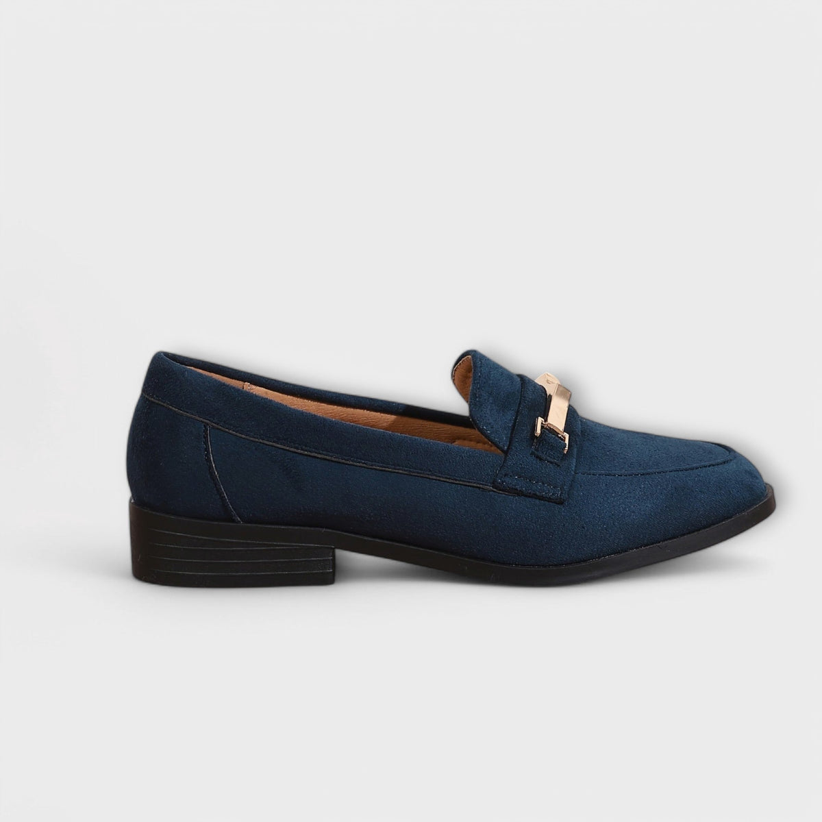 Nathalie | Mocassins Daim Chaîne Dorée