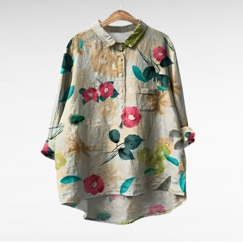 Solène | Blouse Florale Élégante