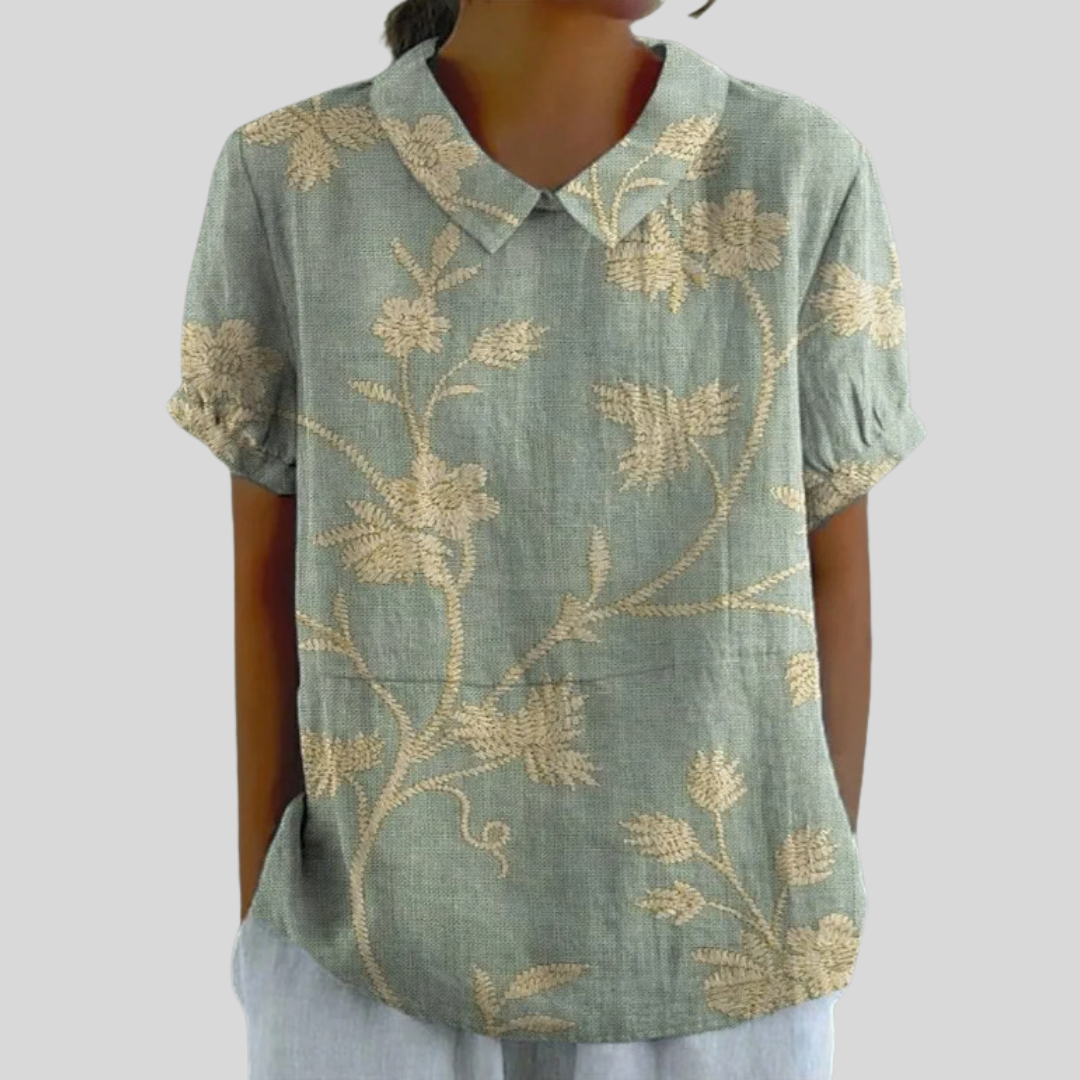 Célestine | Blouse Broderie Végétale