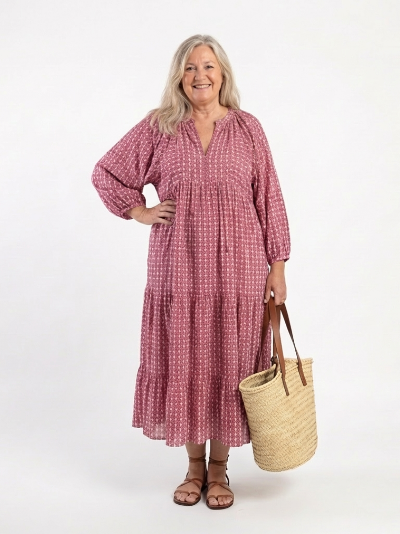 Léonie | Robe Maxi Bohème Imprimé Douceur
