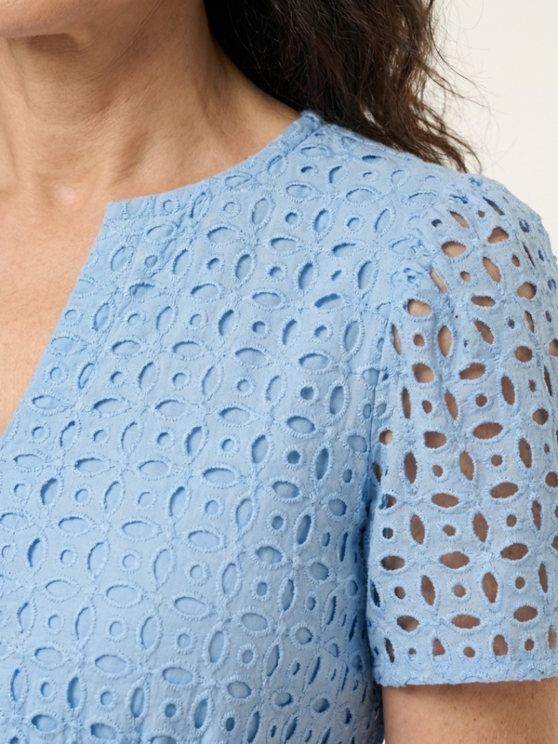 Brielle | Robe midi à manches courtes
