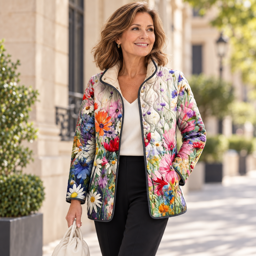 Manon | Veste Matelassée Fleurs des Champs