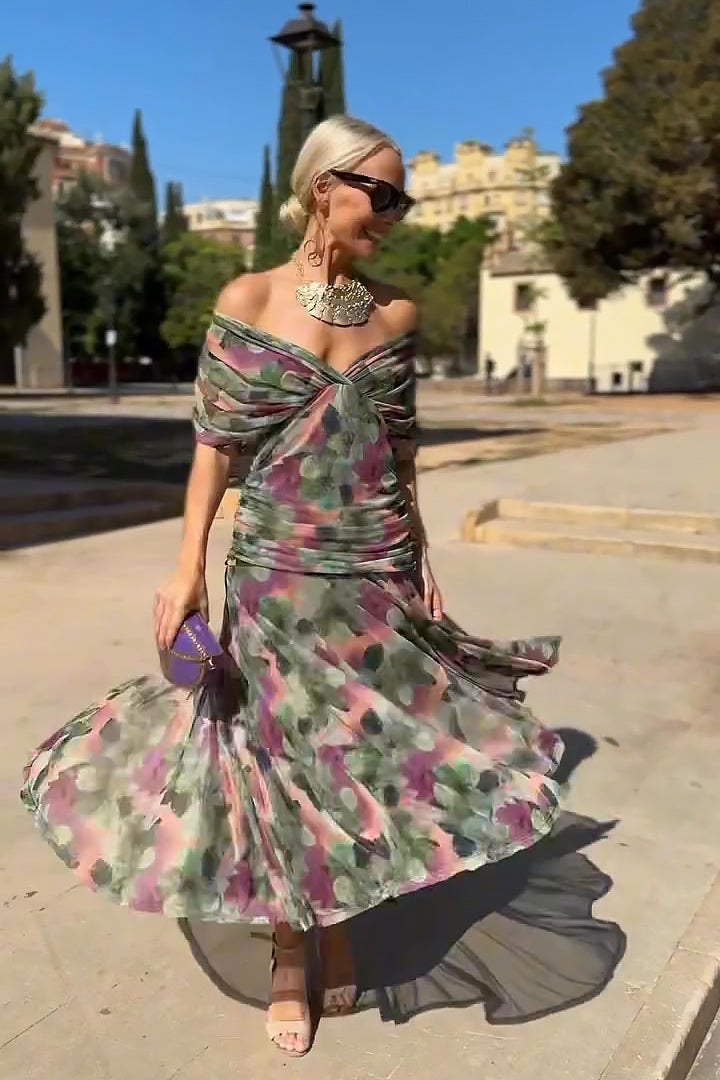 Christine | Robe Longue Fleurie Vaporeuse