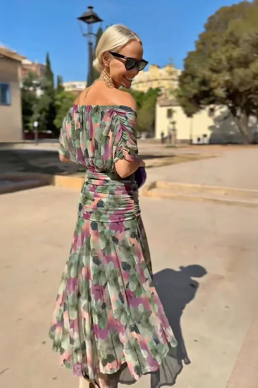 Christine | Robe Longue Fleurie Vaporeuse