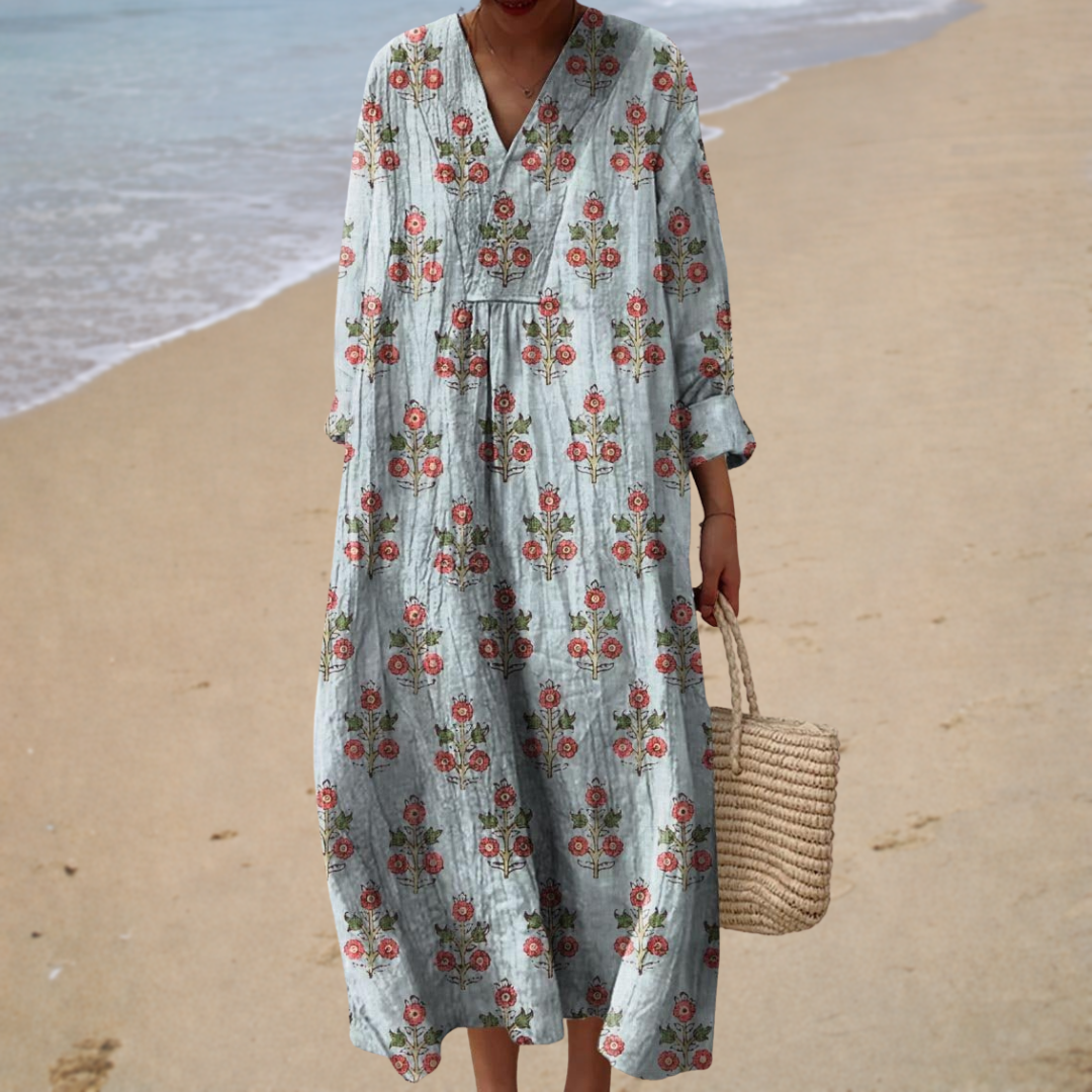 Élodie | Robe Longue Fleurie Vintage