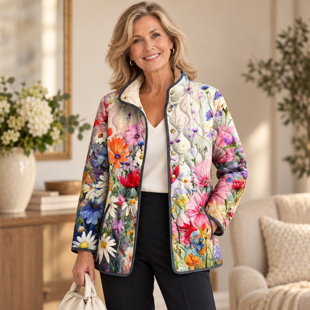 Manon | Veste Matelassée Fleurs des Champs