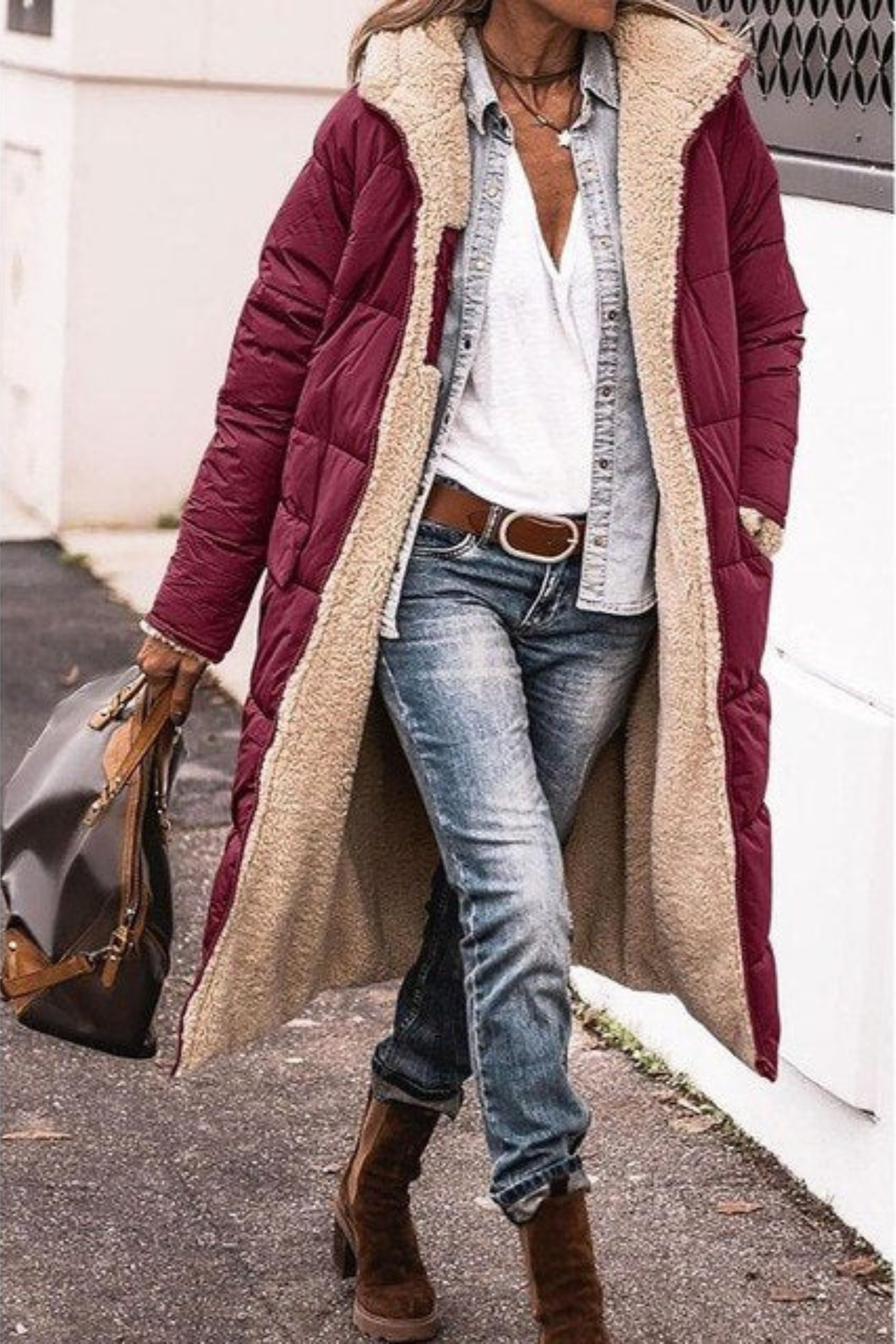 Anny - Manteau Réversible Élégant