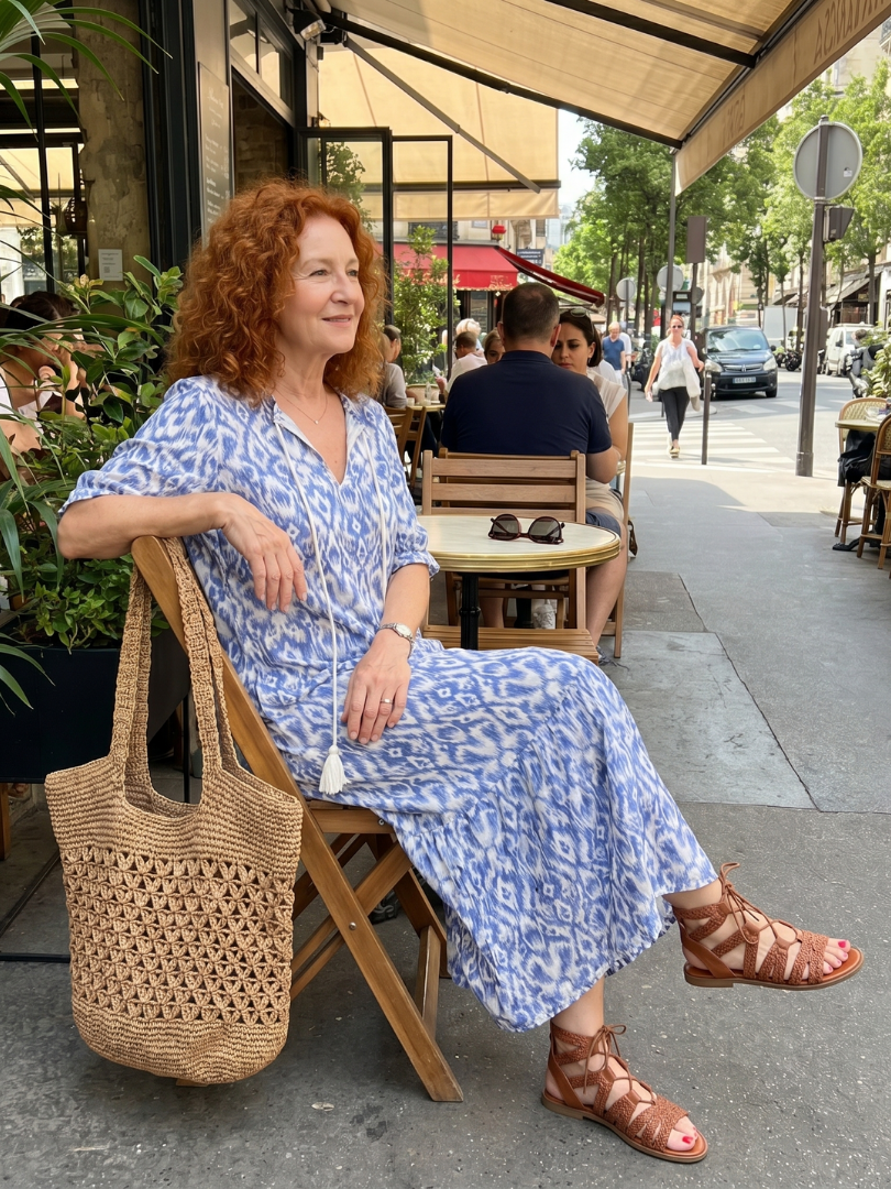 Nicole | Robe Midi Fluide Imprimée