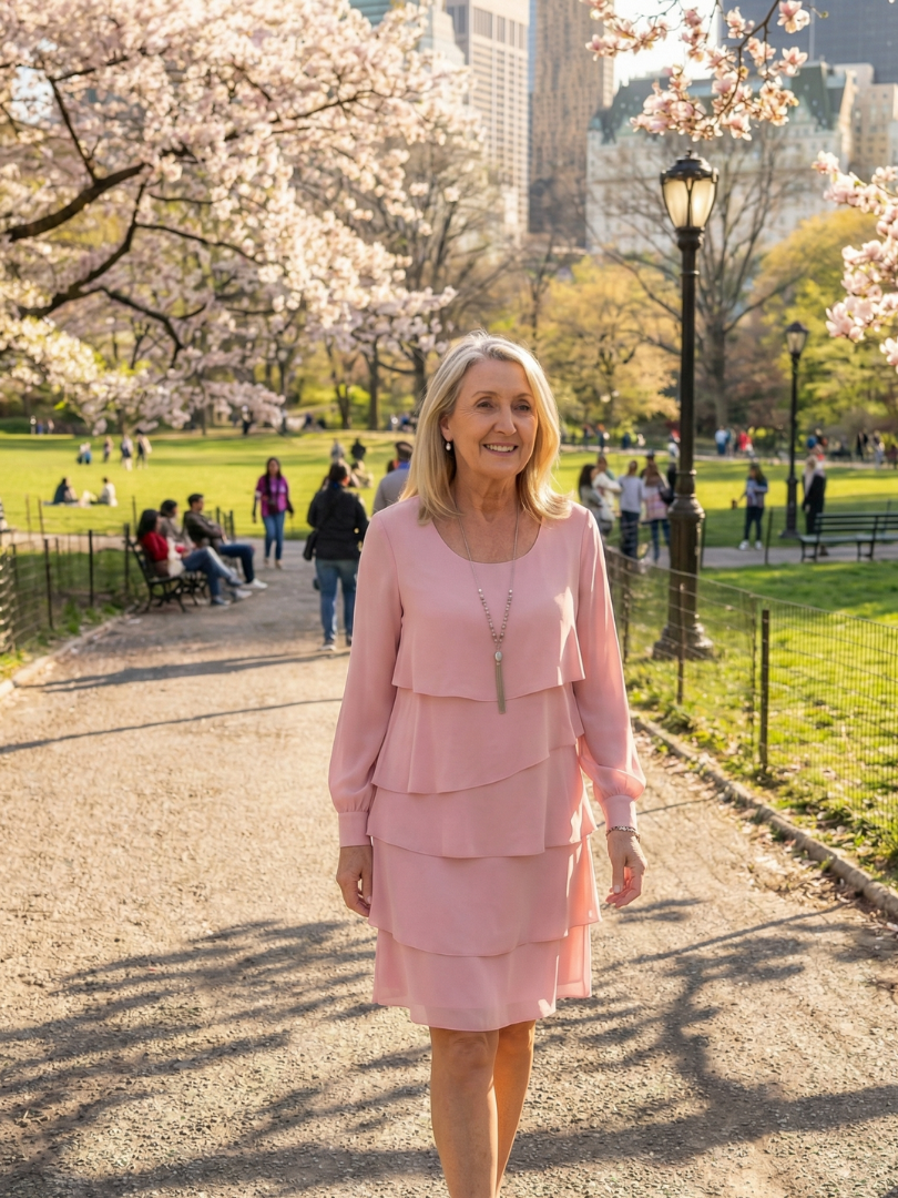 Lila | Robe à couches propre longueur genou
