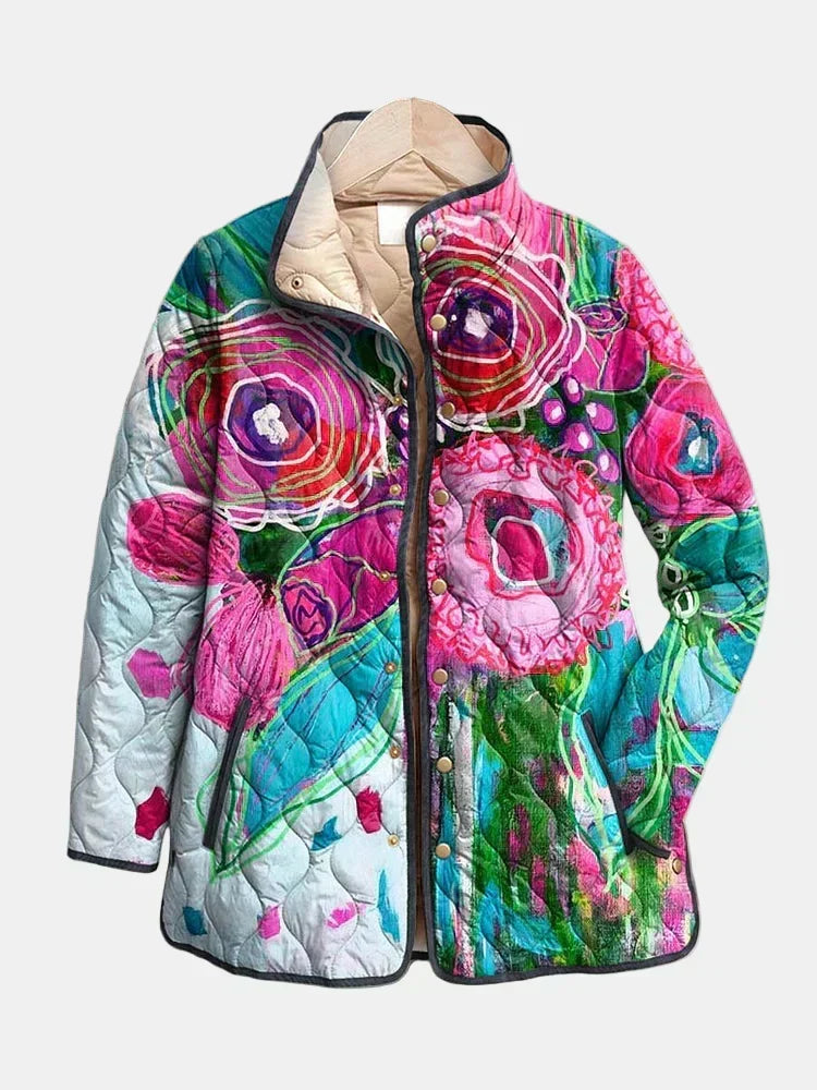Florale Lucie | Veste Matelassée Aquarelle