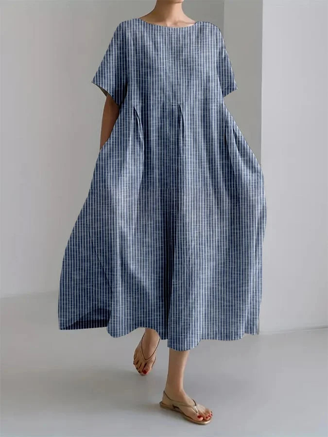Clara | Robe Longue Bohème à Carreaux