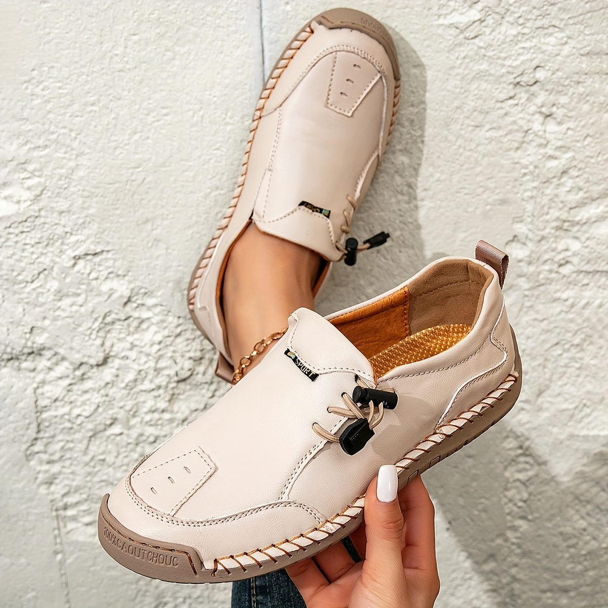 Mathilde | Mocassins Confort Piqués Main