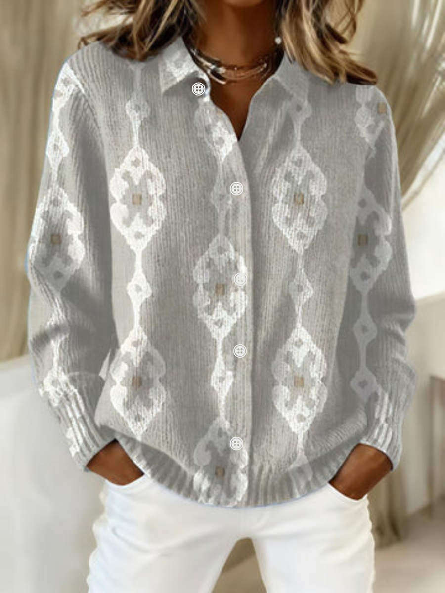 Chloé | Cardigan Maille Motif Losanges