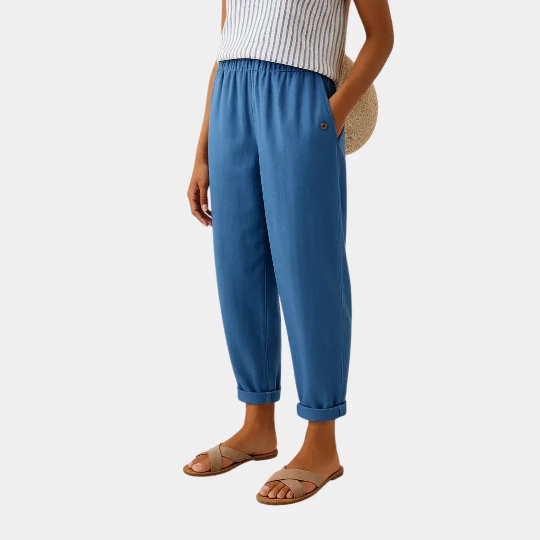 Florence | Pantalon Confortable Effet Lin