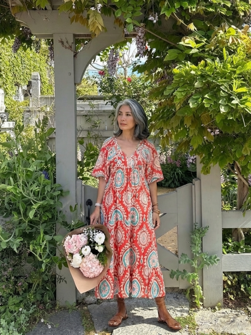 Sienna | Robe Maxi Bohème Imprimé Ethnique