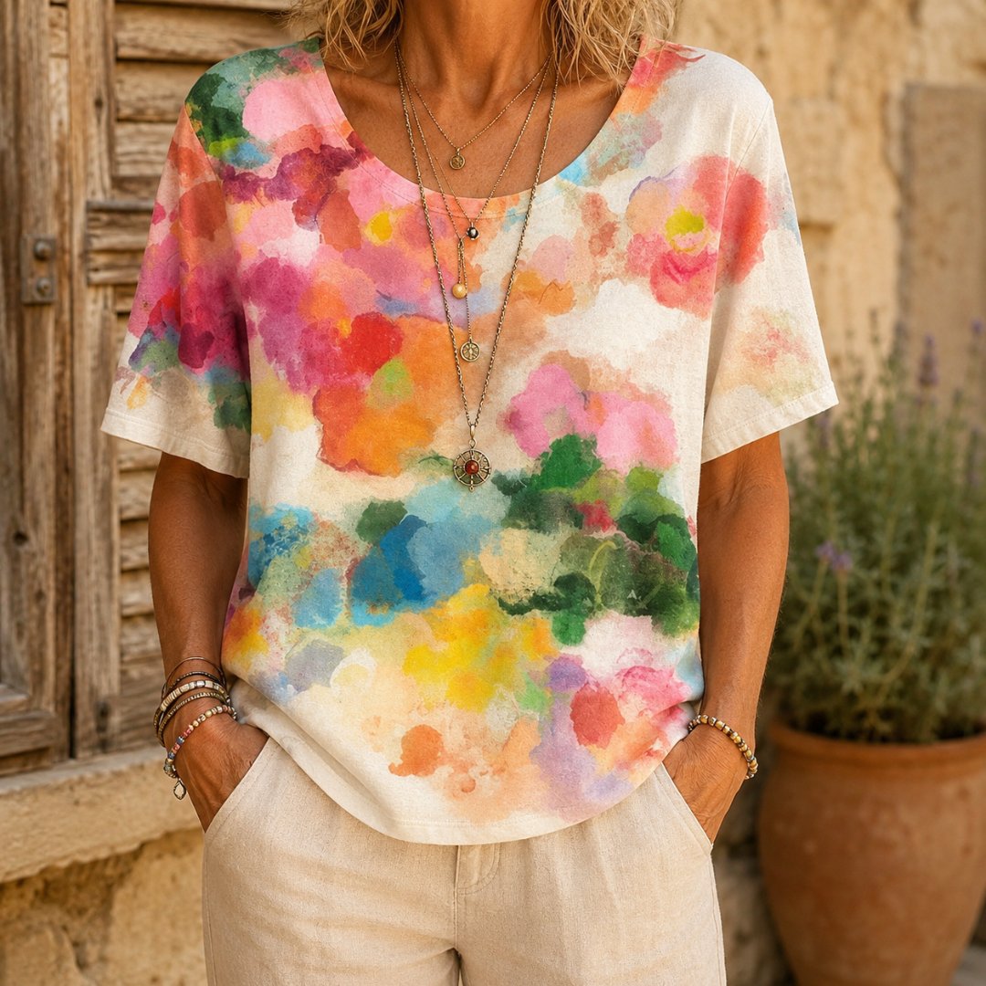 Chiara | T-shirt Vintage Aux Couleurs Vives