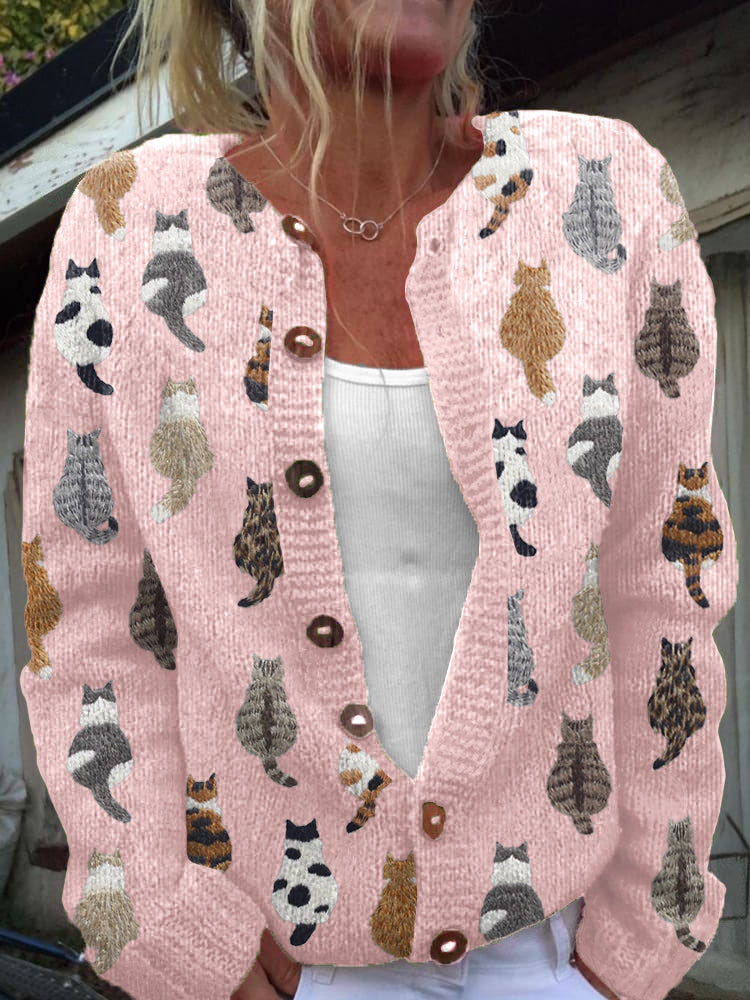 Camille | Cardigan Motif Chats
