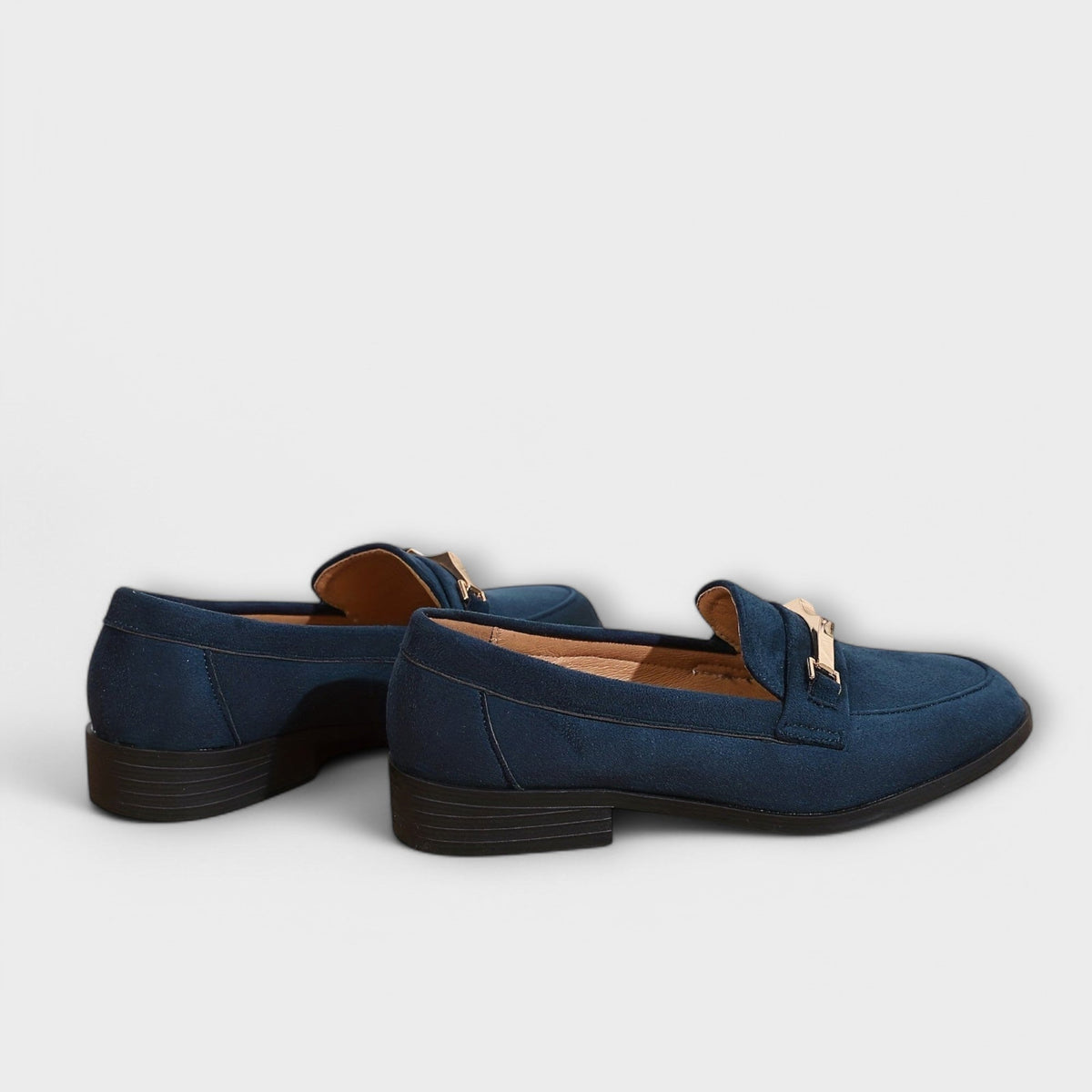 Nathalie | Mocassins Daim Chaîne Dorée