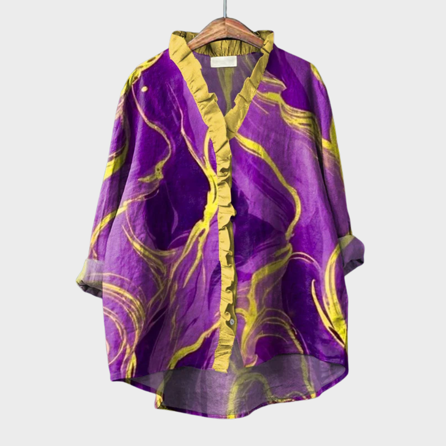 Zéliee | Blouse Marbrée Élégante