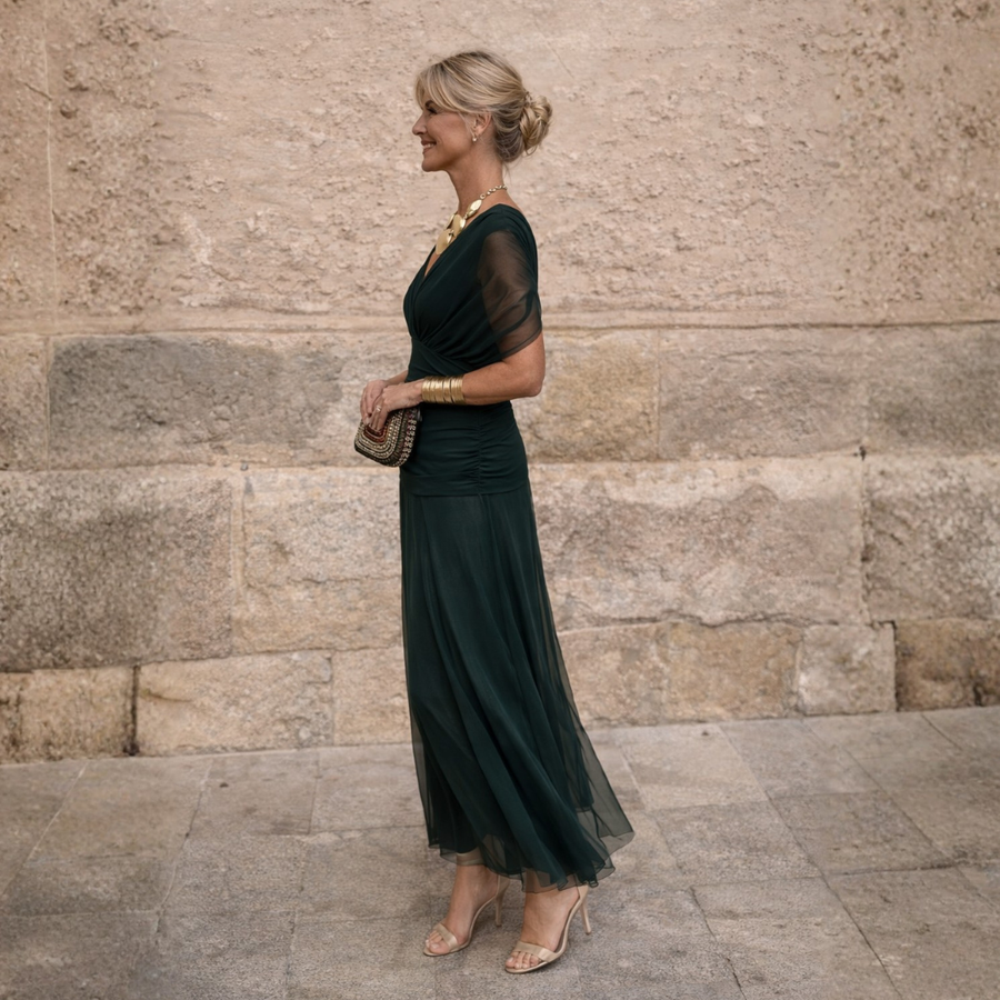 Mikaela | Robe longue à épaules dénudées