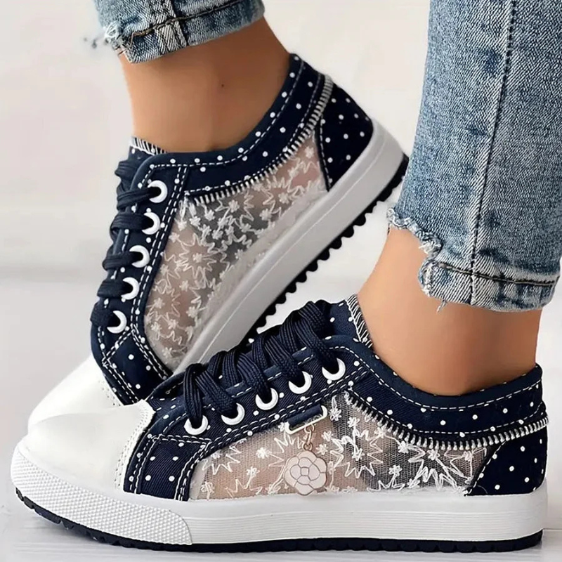 Marscha | Baskets Élégantes en Dentelle