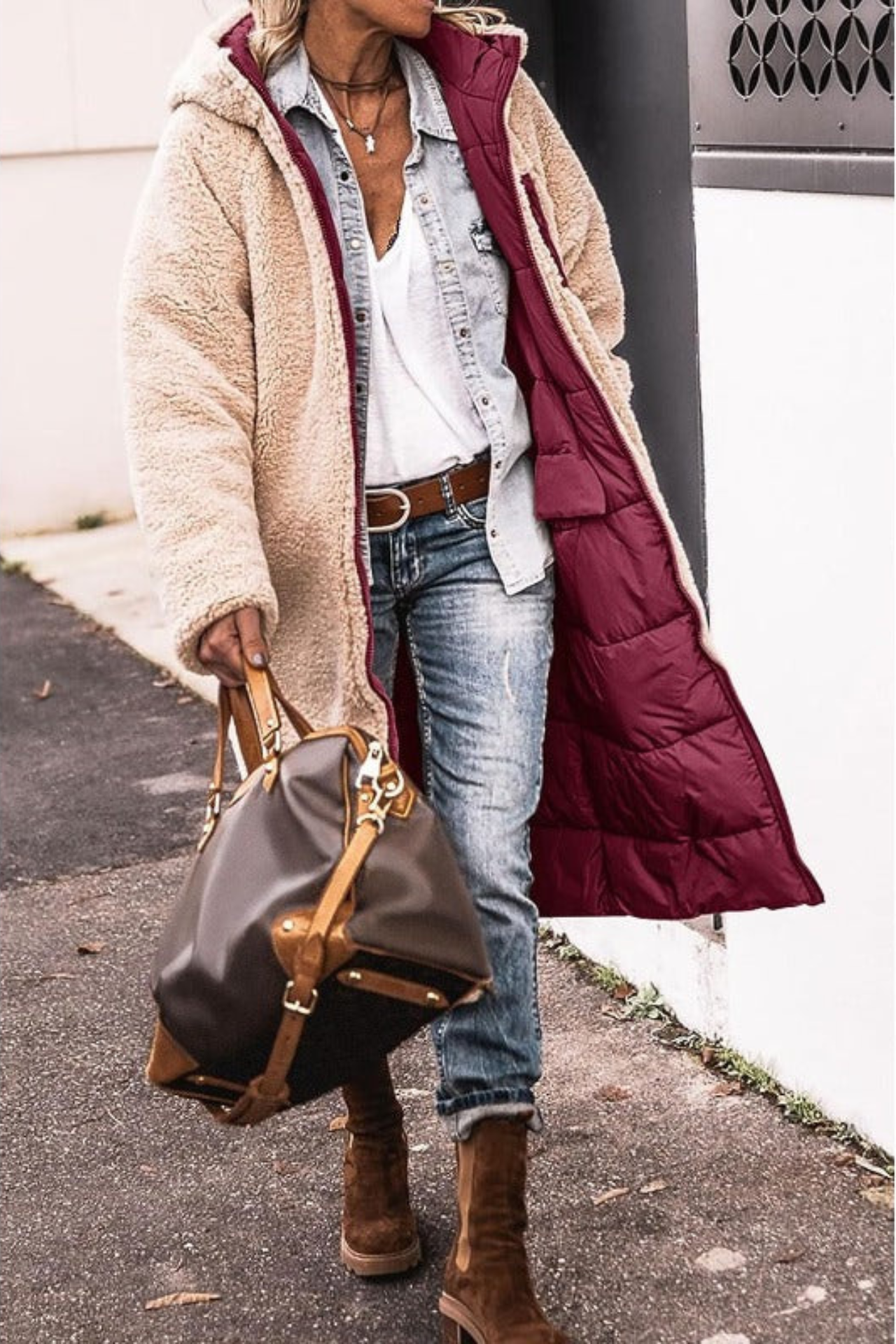 Anny - Manteau Réversible Élégant