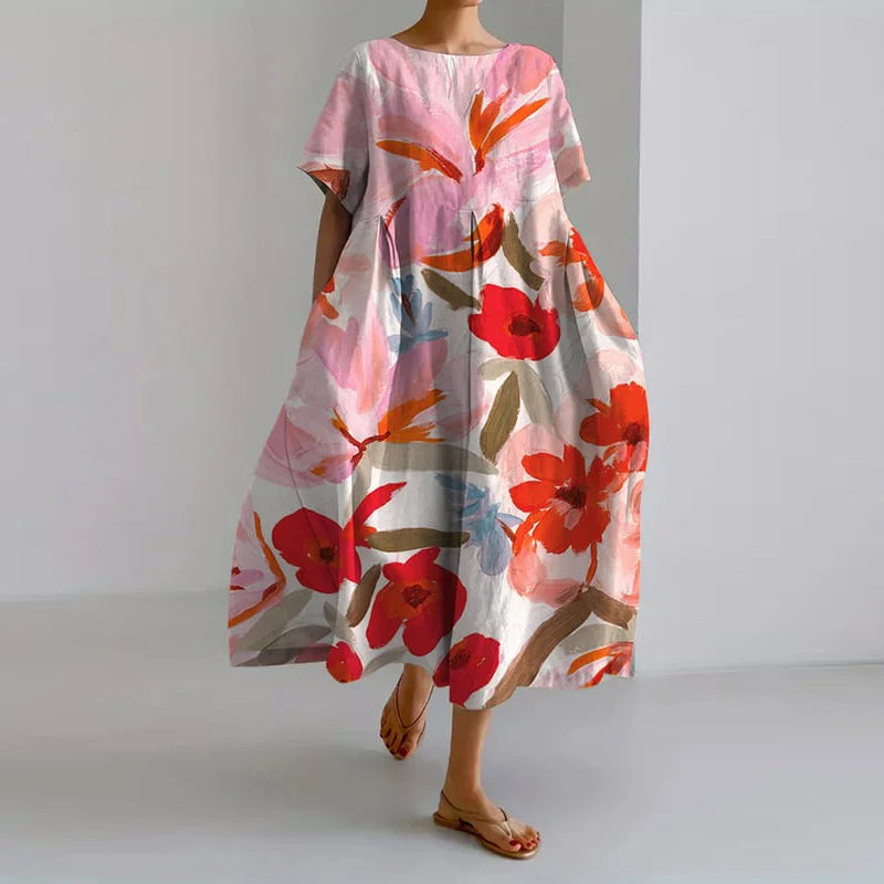 Auréa | Robe Longue Fleurie Artistique