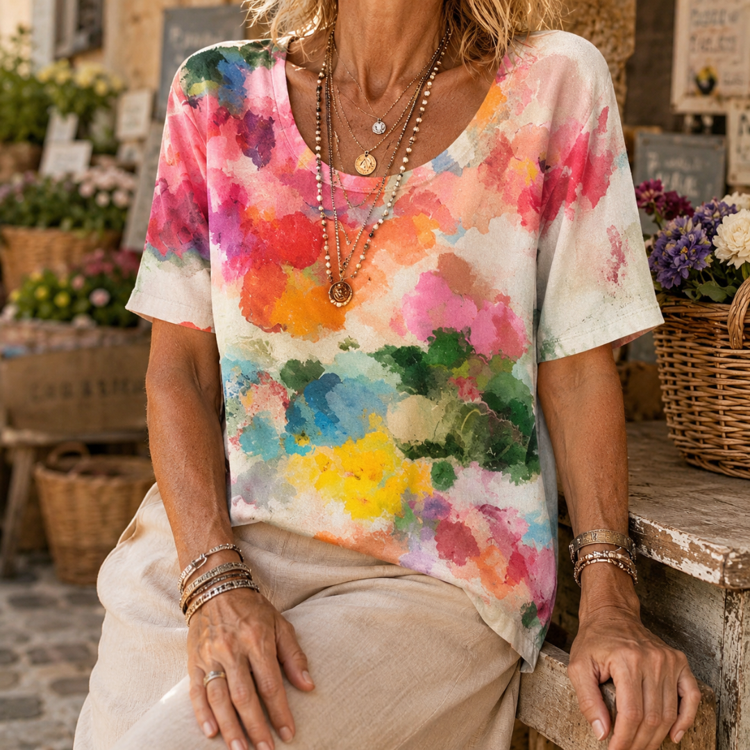 Chiara | T-shirt Vintage Aux Couleurs Vives