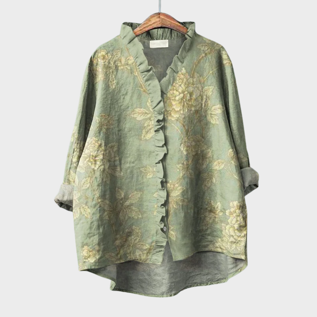 Léontine | Blouse Volants Raffinée