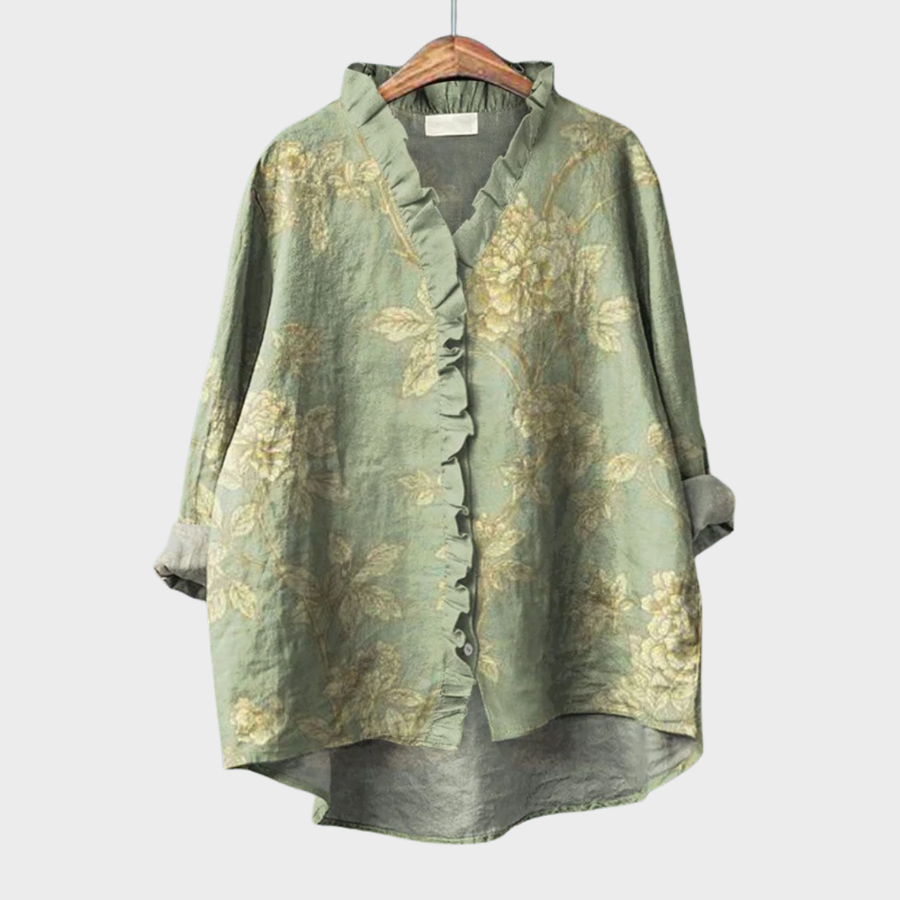 Léontine | Blouse Volants Raffinée