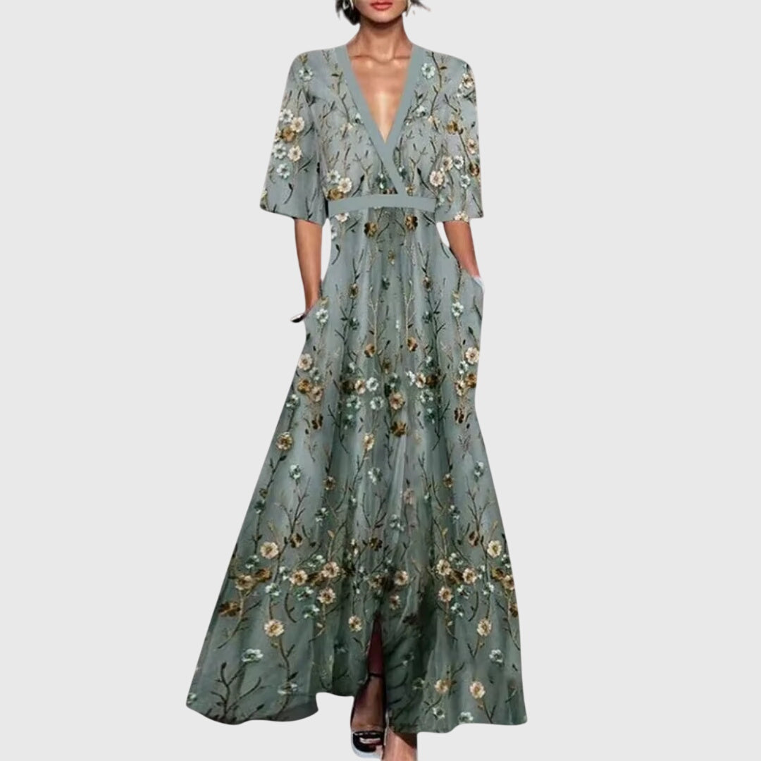 Victoire | Robe Maxi Florale Élégante