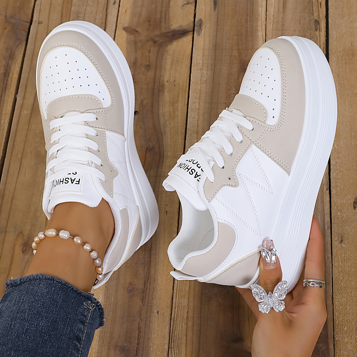 Clémence | Baskets Plateforme Chic