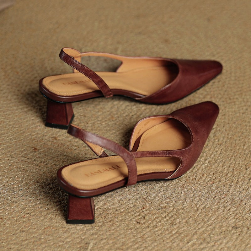Élina | Escarpins Slingback en Cuir