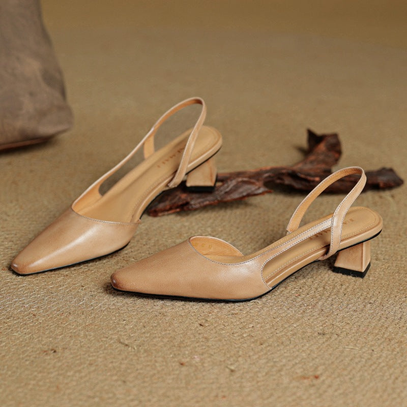 Élina | Escarpins Slingback en Cuir