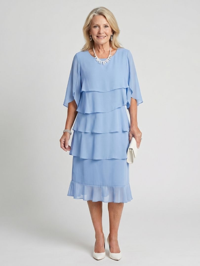 Margaux | Robe Midi à Volants