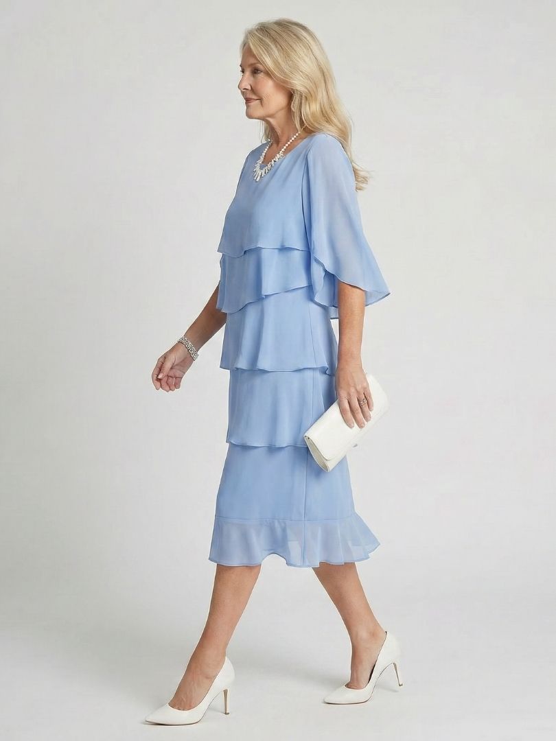 Margaux | Robe Midi à Volants