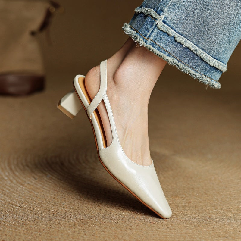 Élina | Escarpins Slingback en Cuir