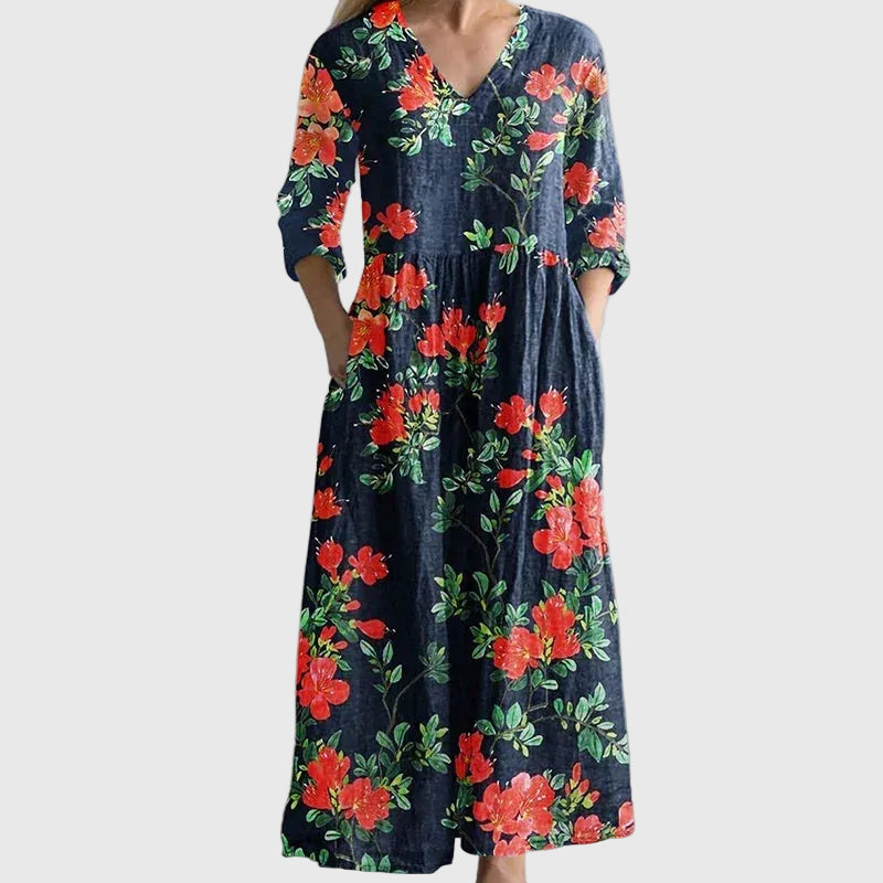 Lucienne | Robe Maxi Patchwork Floral
