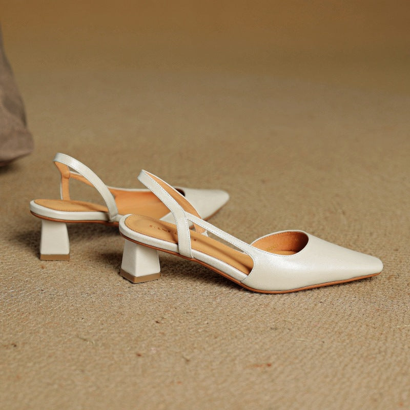 Élina | Escarpins Slingback en Cuir