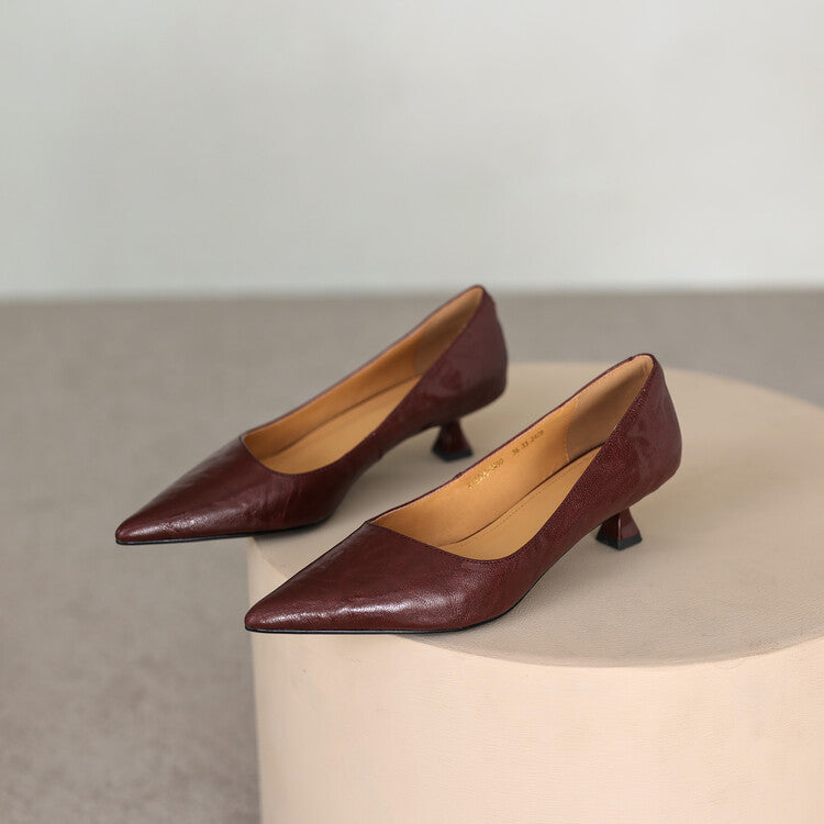 Mathilde | Escarpins Fins à Talon Bas